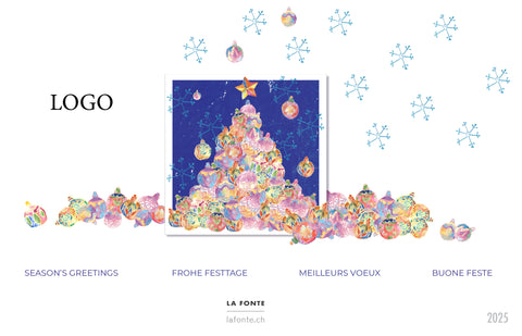 Biglietto di Natale 2025: Albero di sfere e magia